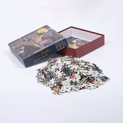 Harga yang bagus 500 Piece Custom Printed Puzzle Jigsaw Cardboard Untuk Dewasa on line