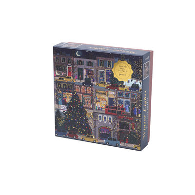 Harga yang bagus OEM Cahaya Pohon Natal Puzzle 500 Piece Kartu Putih on line