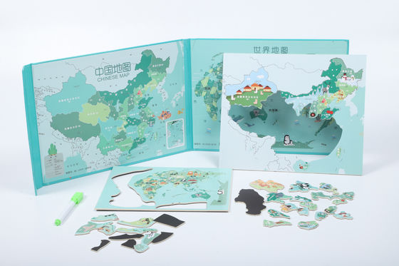 Harga yang bagus Peta Dunia Magnetik Puzzle Jigsaw Blok Untuk Anak-anak on line