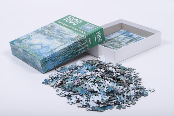Harga yang bagus Cardboard CMYK Bulk Puzzle Printing Custom Printed Jigsaw Puzzle on line