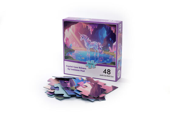 Harga yang bagus Puzzle Jigsaw Kartun Berwarna-warni & Whimsical - 48Pcs Joy for Kids & Adults (Customizable Design) on line